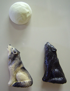Wolf and Moon Magnets